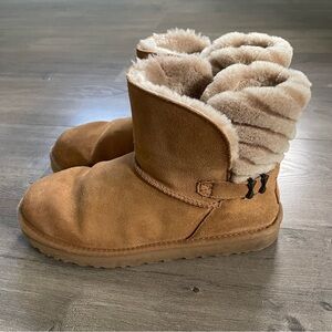 UGG Adria Chestnut Sheepskin Suede Boots